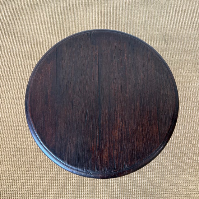Brown Morgan Table - Walnut Finish 25.5"d For Sale - Image 8 of 9
