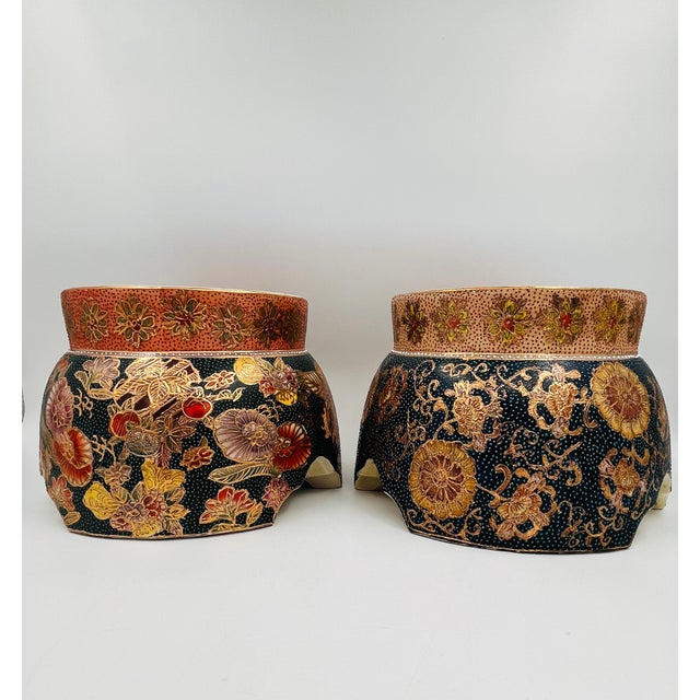 Vintage Chinoiserie Ceramic Satsuma Vase Stand, Ginger Jar Pedestal, Base, or Riser For Sale - Image 13 of 13