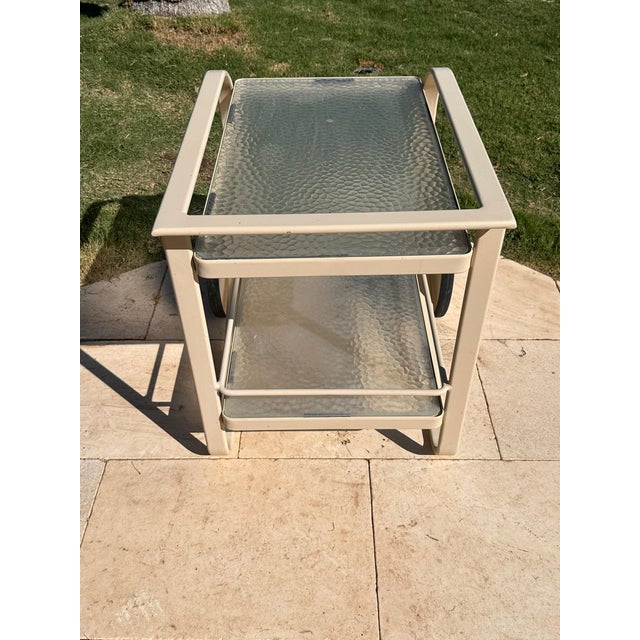 Brown Jordan 1980s Richard Frinier for Brown Jordan "Quantum" Bar Cart, Attributed For Sale - Image 4 of 10