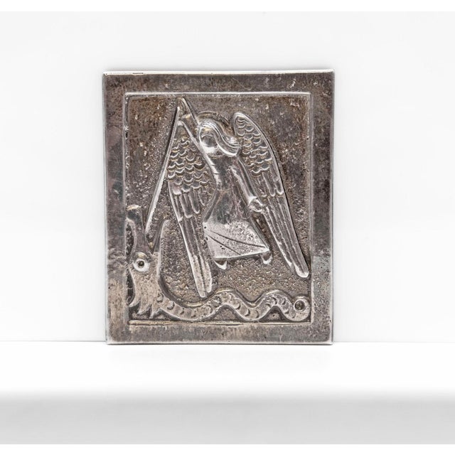 Sterling Silver Plaque by Dunstan Pruden of St Michael London 1972 For Sale - Image 10 of 11