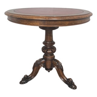 Victorian Walnut Swivel Library Table, 1850s For Sale