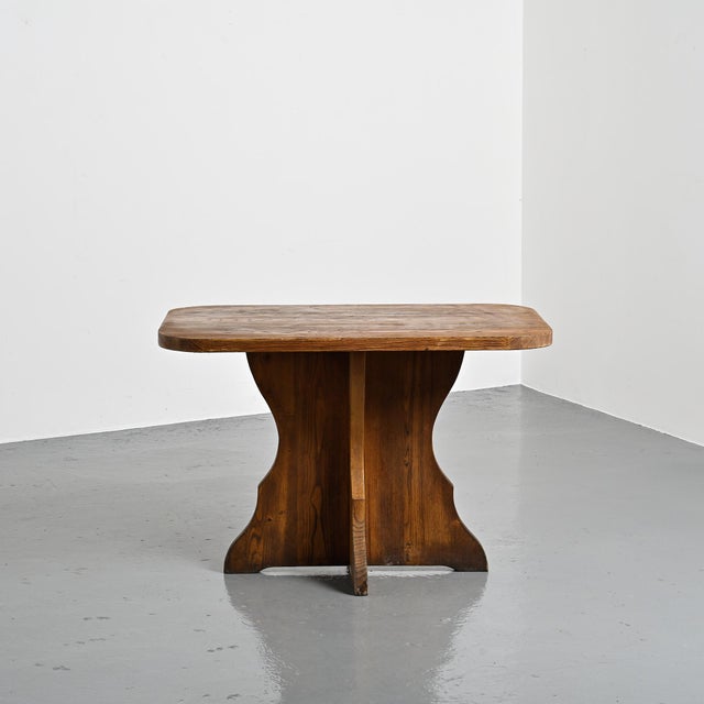 Wood Dining Table, French Alps, 1970 For Sale - Image 3 of 14