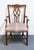 Chippendale Kindel Furniture Solid Mahogany Traditional Chippendale Style Dining Arm Chair 76-071 - Oxford Finish For Sale - Image 3 of 11
