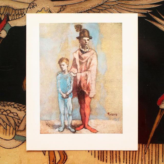 Pablo Picasso 1952 After Pablo Picasso "Two Saltimbanques", Period Full-Color Print For Sale - Image 4 of 7