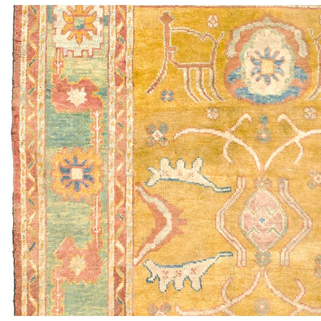 Rustic European Antique Irish Donegal Rug 9'5" X 9’5” For Sale - Image 3 of 6