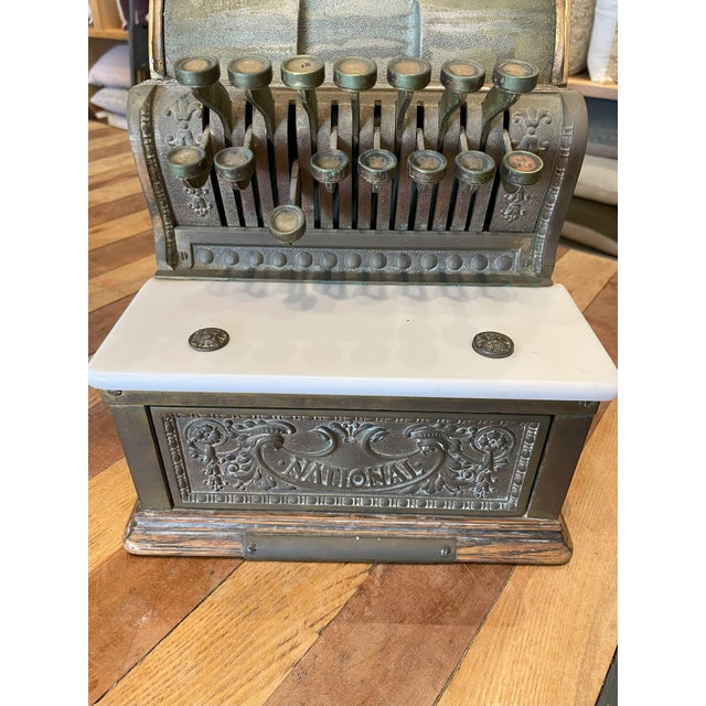 Brass Antique National Cash Register Model 313 - J J Preney For Sale - Image 8 of 9