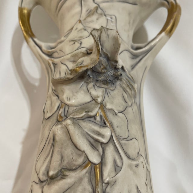 1920s Royal Dux Art Nouveau Porcelain Vase With Grapes & Leaves For Sale - Image 10 of 10