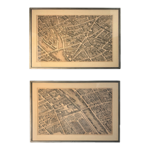 Maps of Paris (Louvre Issued) - A Pair