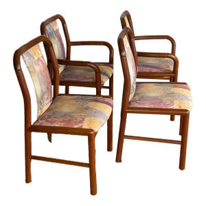 Set of 4 Benny Linden Danish Modern Teak Upholstered Dining Chairs, C. 70’s