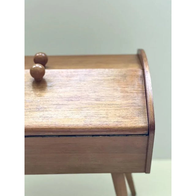 Vintage Ash Sewing Box, 1960s For Sale - Image 10 of 11