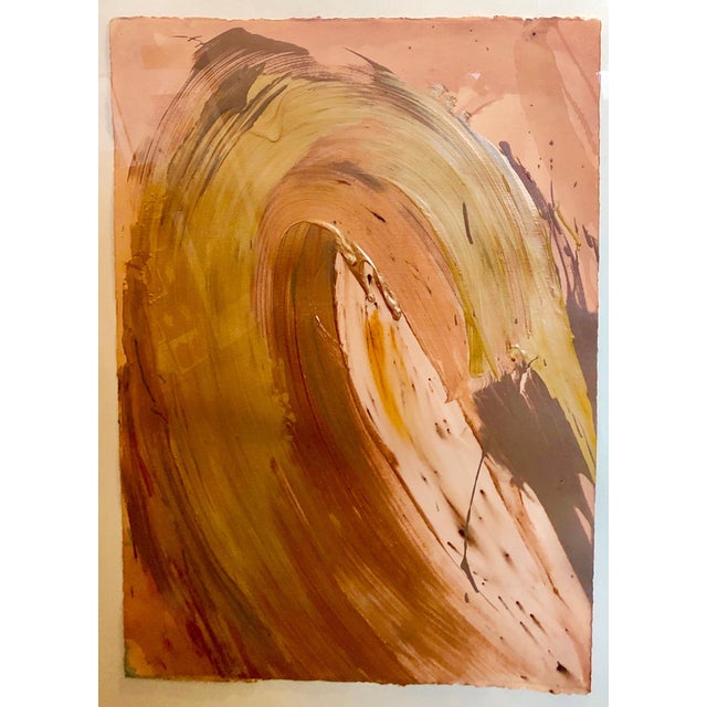Brown Francine Tint, Contemporary Gestural Abstraction Color Field Painting Woman Artist Metallic Art, 1987 For Sale - Image 8 of 15