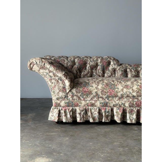 Napoleon III Tufted Chaise Longue, France, 19th Century For Sale - Image 13 of 17