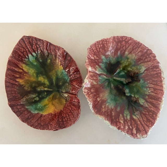 19th Century Leaf Dishes, Set of 2, C. 1880's For Sale In San Francisco - Image 6 of 11