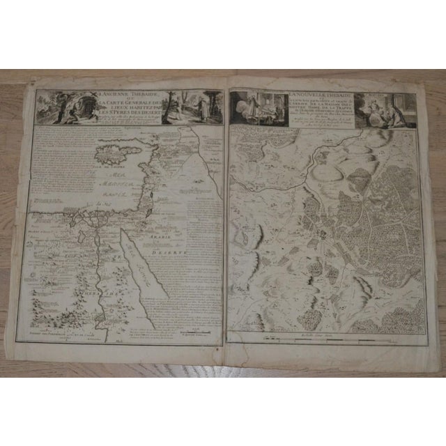 An interesting pair of original French engraved maps dating from 1700, illustrating two important locations in the history...