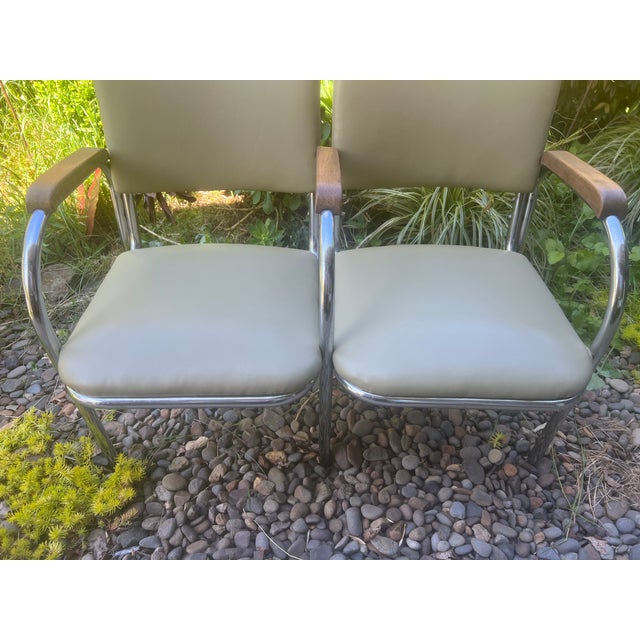 Vintage Chromcraft/Royal Metal Craft Style Double Chair Bench For Sale - Image 12 of 12