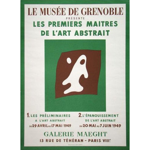 Original Eyes and Nose Exhibition Poster by Jean Hans Arp, 1949 For Sale - Image 3 of 11