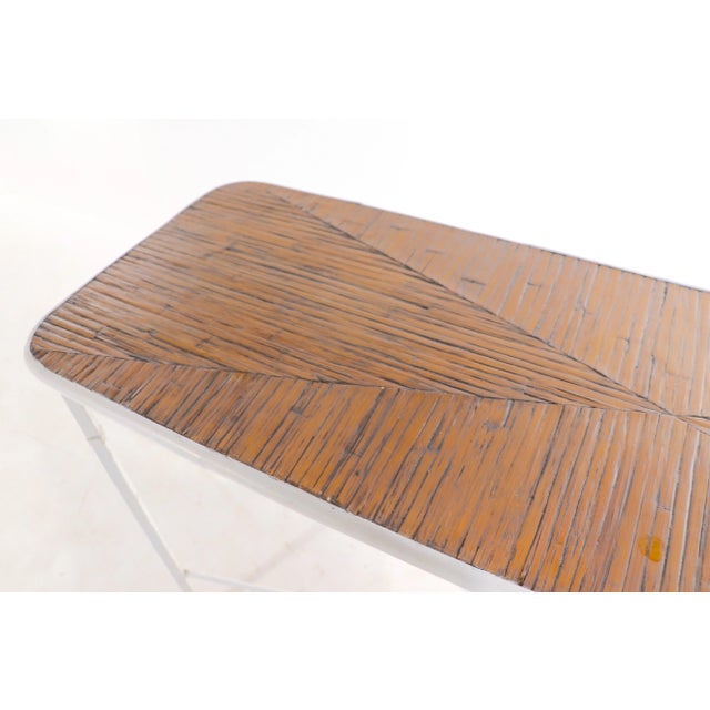 Wrought Iron and Bamboo Console Table For Sale - Image 12 of 13