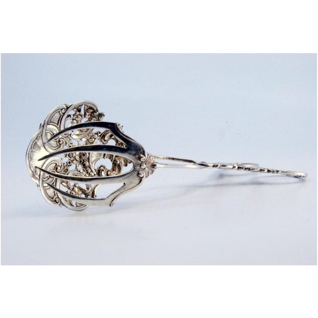 Silver Salad Tongs with Cutouts For Sale - Image 5 of 9