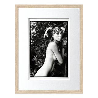 Michel Pinel, The Leopard Scarf, Nude, 2006, Original Silver Gelatin Print, Framed For Sale
