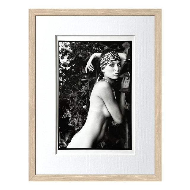 Michel Pinel, The Leopard Scarf, Nude, 2006, Original Silver Gelatin Print, Framed For Sale
