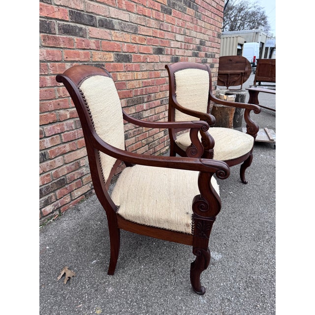 19th Century Regency Arm Chairs - Ready for Your Fabric For Sale - Image 10 of 13