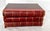 French Antique French Red Leather Bound Books - Set of 3 For Sale - Image 3 of 12