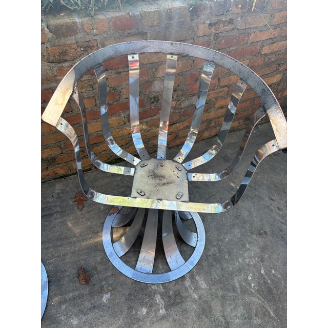 Herbert Saiger for Russell Woodard Mid Century Modern Swivel Chairs - Set of 4 For Sale - Image 10 of 12