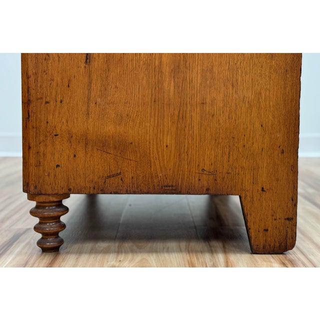 Antique Pine Three Drawer Chest With Porcelain Knobs For Sale - Image 11 of 16
