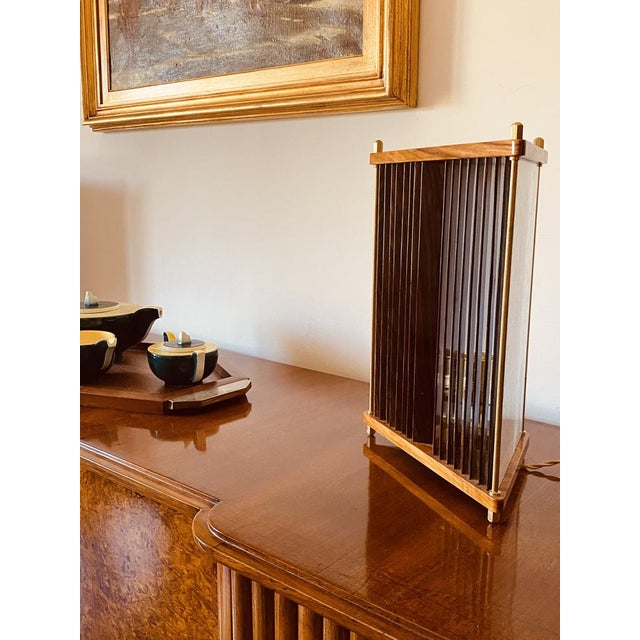 Palisander and Brass Table Lamps by Leonardo Mosso, Italy, 1970s, Set of 2 For Sale - Image 10 of 18