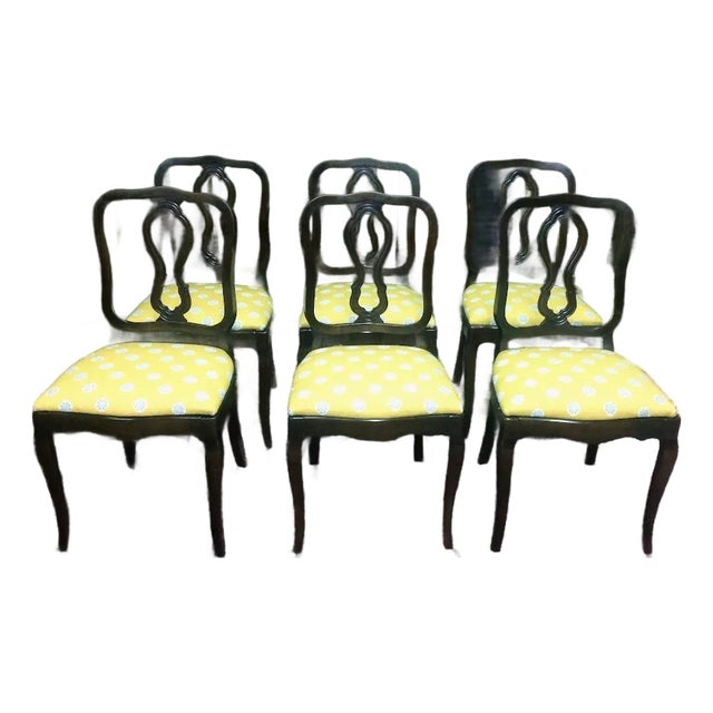 Vintage French Provincial Chairs, Set of Six Chairs For Sale