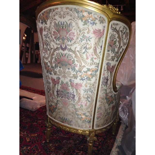 Gold Early 19th Century Antique Louis XVI Bergere Wing Chairs -One Chair Only- 2 Avaible For Sale - Image 8 of 8