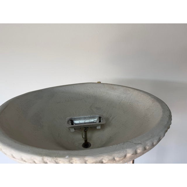 Beige 1980’s Postmodern Sculptural Metal & Plaster Torchère Floor Lamp For Sale - Image 8 of 12