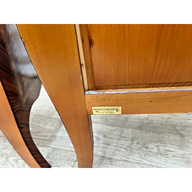 Vintage Italian Baroque Style Bombé Nightstands, Petite Commodes by Marconi Arte, Pair For Sale - Image 13 of 13