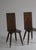 Set of Scandinavian Sculptural Side Chairs in Carved Dark Stained Oak For Sale - Image 11 of 15