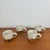 Set of 4 coffee/tea cups "La Colombe", 1950/60 Brutalist style, brown, beige, green spots La Poterie de la Colombe is a...