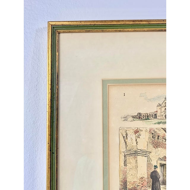 Vintage framed print. Titled the Missions of California. Lovely frame and coloring. Intricate detailing. The perfect...