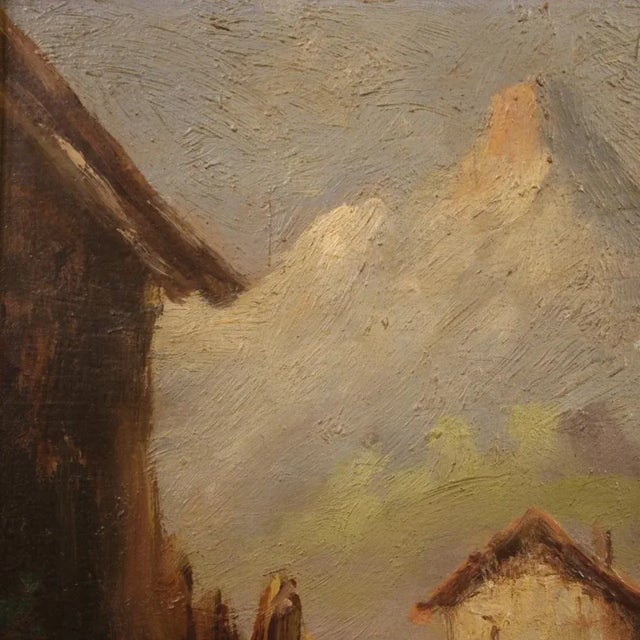 Italian Landscape, 20th-Century, Oil on Board, Framed For Sale - Image 7 of 13