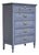 Mid Century French Louis Style Highboy by Dixie - Newly Painted For Sale