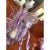 Exclusive wisteria "glicine" rare color of Murano glass. Contemporary and lively chandelier in Murano glass with leaves. A...