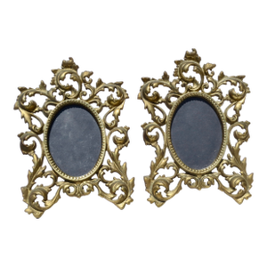 Victorian Cast Brass Portrait Frames - A Pair of 2