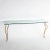 Italian Gold Gilt Wrought Iron Console Table with Glass Top 20th Century For Sale - Image 4 of 11