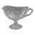 Vintage Clear Crystal Etched Floral Gravy Boat For Sale