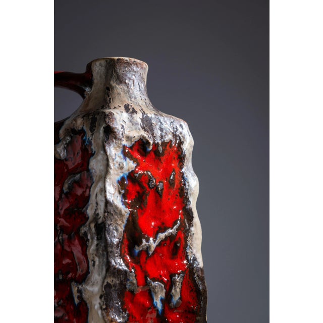 Brown Vintage Fat Lava Vase by Ü-Keramik, 1960s For Sale - Image 8 of 11