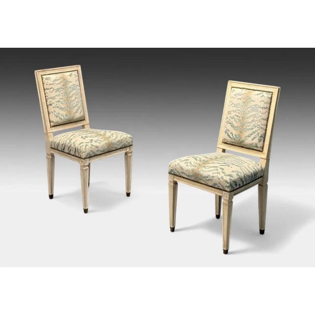 1930s Jean-Michel FrankLouis XVI Style, 4 Dining Side Chairs, Parchment, France For Sale - Image 9 of 17