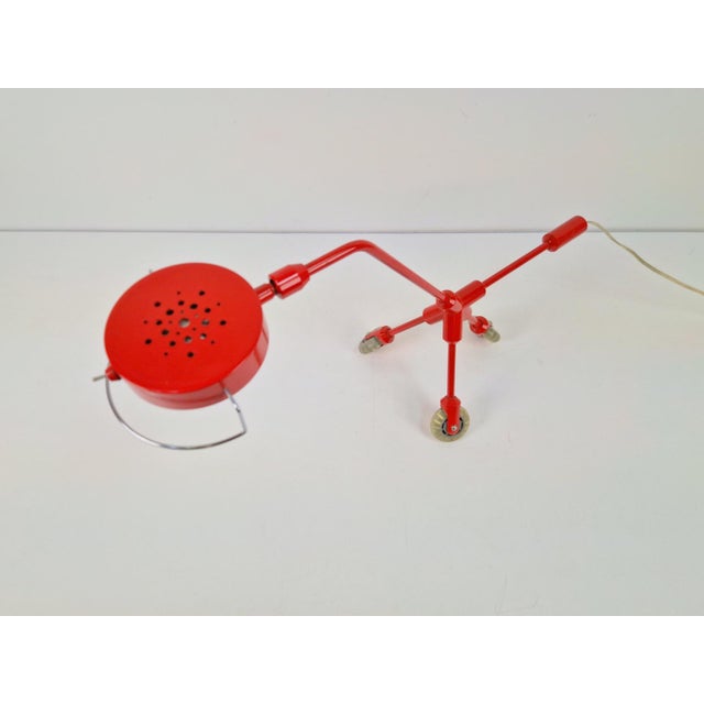 Metal Red Dog Kila Table Lamp on Wheels by Harry Allen for Ikea, 2000s For Sale - Image 7 of 8
