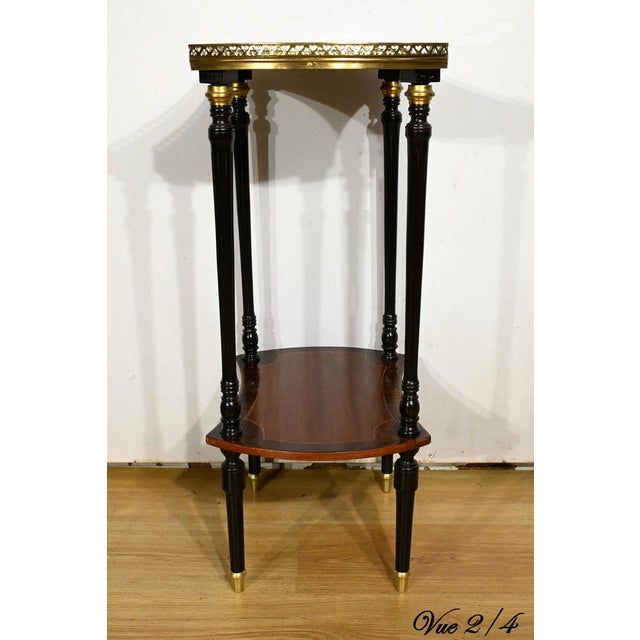 Side Table with Double Top in Mahogany and Blackened Pear, 1930 For Sale - Image 17 of 18