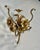 Italian Mid-Century Hollywood Regency Gild Metal Floral Design Side Table, 60s For Sale In Greenville, SC - Image 6 of 12