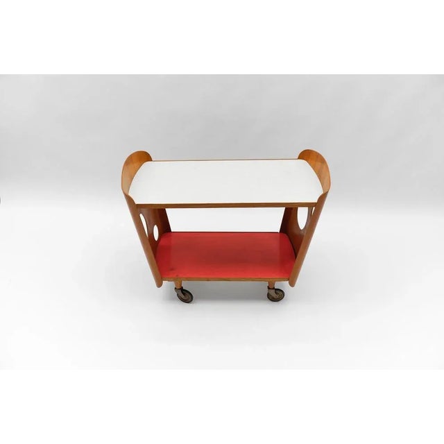 Mid-Century Modern Serving Cart, 1950s For Sale - Image 9 of 12