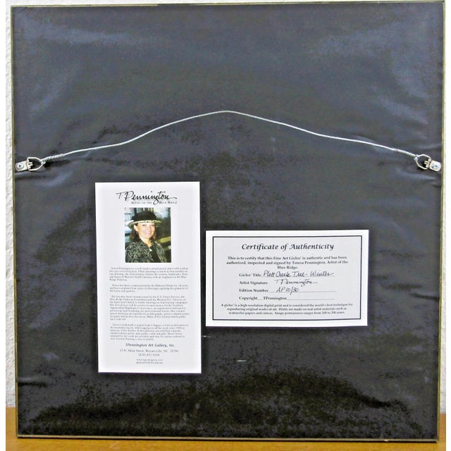 1990s Teresa Pennington Plott Creek Tree in Winter Giclee Print Numbered Ap10/30 Coa For Sale In Miami - Image 6 of 8