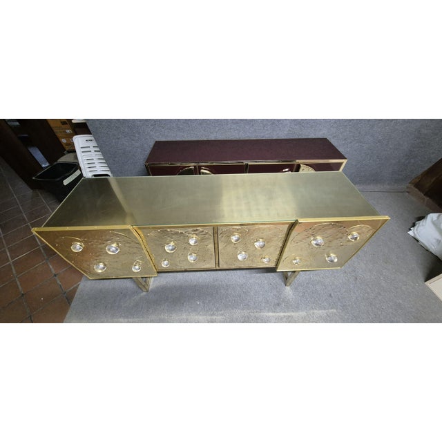 Brass and Murano Glass Sideboard from Justfurnituress SRL For Sale - Image 9 of 18